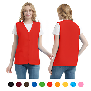 Chaleco de Voluntario Ligero de Verano, 100% Poliéster, para Personal de Eventos, Promocional, Alta Visibilidad, Reflectante, Naranja, Amarillo, Verde Lima - Product Image 3