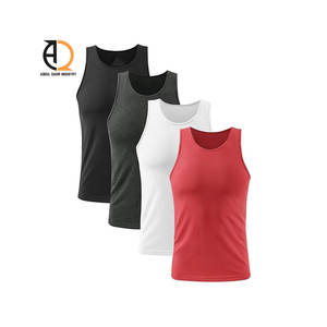 Vêtements sur mesure pour hommes, grande taille, gilet surdimensionné, débardeur 100% coton à col rond - Product Image 6