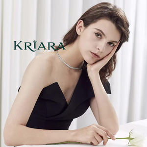 Collar de tenis de moissanita de plata S925 con baño de rodio, corte brillante redondo, engaste de garras, joyería de lujo para mujer - Product Image 2
