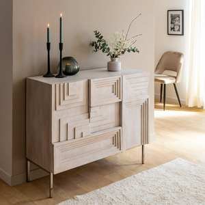 Aparador pequeño de madera de mango Vandana Radiant Terra - Product Image 1