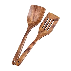 Ensemble de couverts en bois naturel faits à la main, réutilisables et adaptés aux aliments, pour restaurants, hôtels et usage domestique - Product Image 6