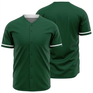 Nueva Camiseta de Béisbol Cosida de Fábrica, Camiseta de Béisbol Personalizada con Botones y Logotipo del Equipo - Product Image 1