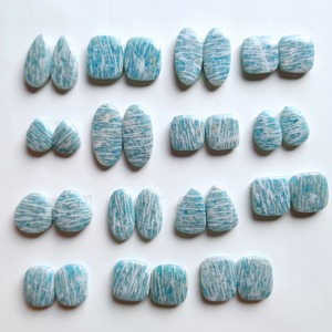 Paire de cabochons en amazonite de qualité supérieure, pierres précieuses brutes de qualité exceptionnelle, lot de cabochons pour la fabrication de bijoux, prêt à la vente - Product Image 5