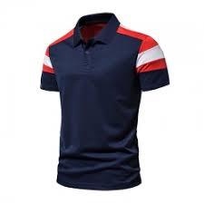 Camiseta de Golf 2026 de Nuevo Diseño para Hombre, Antiarrugas, Tejido Sólido, 100% Algodón, con Logotipo Personalizado, Azul Marino y Manga Corta - Product Image 3