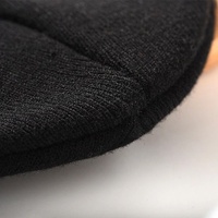 Gorros de invierno de lana 100% personalizados con bordado 3D Gorros de punto cortos Patrones de camuflaje de puntos Bordado de logotipo personalizado clásico