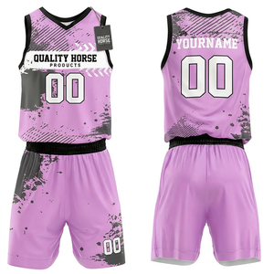 Maillot de basket-ball personnalisé de haute qualité imprimé par sublimation pour adultes, respirant, séchage rapide, couleurs personnalisées, coutures personnalisées - Product Image 1