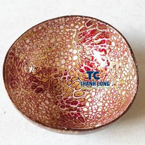 High Quality LACQUER COCONUT BOWL <b>Cheap</b> Wholesale Handmade Eco-Friendly Sustainable Colorful Lacquer Coconut Bowl - Product Image 1