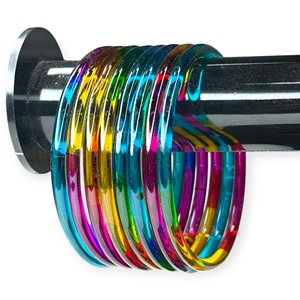 High Quality Kashmiri Colourful Viral Jelly Glass <b>Bangle</b> Women's Trendy Lightweight <b>Bangles</b> at Wholesale Price - Product Image 2