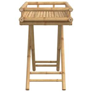 Mesa plegable de bambú de 23.6 x 15.7 x 26.8 pulgadas - Product Image 6
