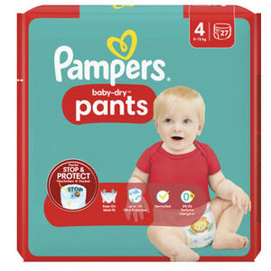 Pañales Pampers Baby Dry Pants y Pañales con Cinta Adhesiva Para Consultas de Compradores Internacionales - Product Image 1