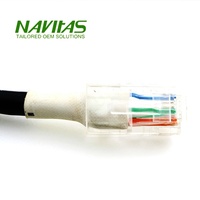 OEM Maßgefertigtes RJ45 8P8C zu Mini DIN 8-Pin Stecker Cat5e UTP Kabelkonfektion Kabelbaum RoHS-konform