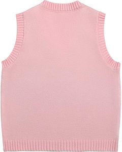 Suéter sin Mangas con Cuello en V Transpirable para Hombre, Suéter de Punto a Rayas con Tacto Suave para una Comodidad Duradera - Product Image 6