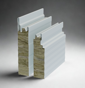 แผ่นฉนวนกันความร้อนแบบแซนวิช ร็อควูล ขนาด 150 มม. รุ่นโมเดิร์น พร้อมระบบขอบ PU ทนไฟ สำหรับผนังโรงงาน คลังสินค้า และอาคารอุตสาหกรรม - Product Image 3