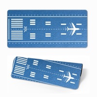 Tapis de bureau pour aéroport, tapis de souris aviation avec scène d'avion, grand tapis d'ordinateur étendu pour le gaming et la décoration de bureau
