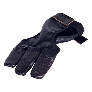 Gant de tir à l'arc en cuir noir personnalisé à 3 doigts, léger, protection complète des doigts pour la chasse en plein air et la pratique du tir à l'arc - Product Image 3