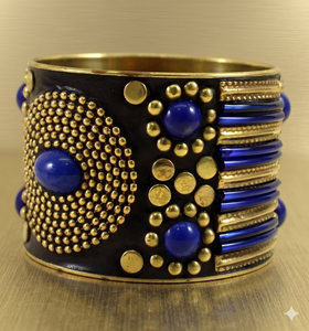 Direct Factory Sale Handmade Fashion <b>Glass</b> <b>Bangle</b> Set Wholesale Fashion Jewelry with Metal Accessories - Product Image 1