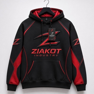 Wholesale Direct Industry Best Selling Custom Stitched Black <b>Orange</b> 3D Torn <b>Paper</b> Style Sports Pullover Sweatshirt Hoodie - Product Image 2