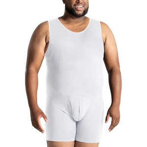 Compression Jumpsuit Unisex High Elastic Antibacterial Breathable Full <b>Body</b> Sports Romper Seamless <b>Strapless</b> Sleeveless Nylon - Product Image 1