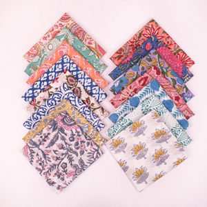 Colorful Cotton Bandana Indian Handmade Block Printed Floral Eco-Friendly <b>Tie</b> <b>Back</b> Scarf Lightweight Airflow Breathable - Product Image 2