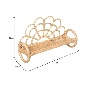 Étagère murale en rotin naturel tressé artisanal, très vendue, pour la décoration de la maison (salle de bain, cuisine, salon) – Direct du Vietnam - Product Image 2