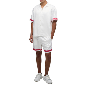 Ensemble T-shirt et short en coton tricoté de haute qualité pour homme, style décontracté, streetwear d'été, respirant, vêtements de sport et de fitness - Product Image 3