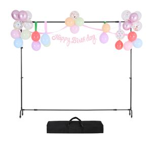 "7x10ft Heavy Duty Photo <b>Backdrop</b> <b>Stand</b> Kit with Wheels-Adjustable & Moveable Background <b>Stand</b>" - Product Image 1