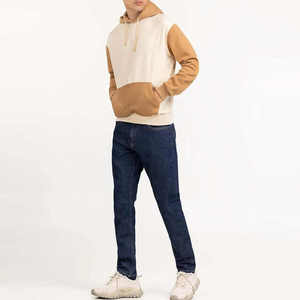 Fully Customized Front Printing Winter Hooded Men's Fleece <b>Hoodie</b> <b>Plain</b> Dyed Quick Dry Breathable Low MOQ Polyester/Cotton Blend - Product Image 2