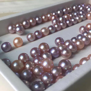 ไข่มุกน้ำจืดทรงกลม DIY สีธรรมชาติ ขนาด 6-8 มม. คุณภาพดี แสงเงาสวยงาม รูครึ่งเม็ด แบบไม่มีรูเจาะ - Product Image 3