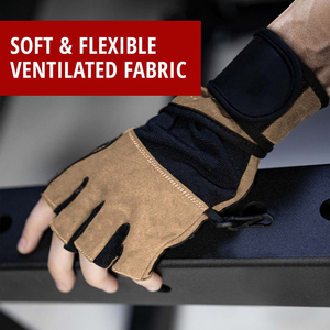 Anti Slip Gym Fitness Gloves with Custom Logo Leather Padded Palm Weightlifting Gloves for Workout Pull Ups Training - Product Image 5