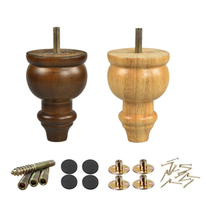Pata de Mueble Moderna de Madera Torneada, Pata de Repuesto para Sofá, Gabinete o Mesa, de Madera Maciza, Duradera y Fácil de Instalar - Product Image 4