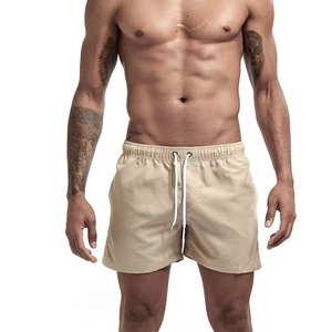 Shorts de Playa Personalizados de Diseño Sólido 100% Algodón para Hombre con Servicio OEM, Ropa Deportiva para Gimnasio, Traje de Baño de Secado Rápido con Cintura Elástica - Product Image 6