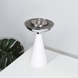 High-End Stainless Steel Tabletop <b>Incense</b> Burner with Organic Fragrance Burning White <b>Cone</b> Base Customizable Logo All-Season Use - Product Image 1