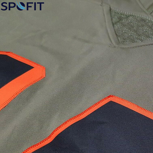 Camiseta de Fútbol Americano Personalizada con Nombre y Número, Transpirable, de Manga Corta, Sublimada, 100% Poliéster, para Entrenamiento - Product Image 6