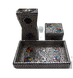 Juego de quemadores de incienso Bakhoor de madera y metal sostenibles, Mabkhara moderna para regalos festivos de Ramadán y Eid, juego de Mubkhar de lujo para decoración del hogar. - Product Image 3