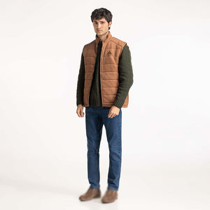 Gilet matelassé imperméable pour homme, grande taille, avec capuche amovible, veste sans manches d'hiver pour l'extérieur, rembourré et léger - Product Image 5