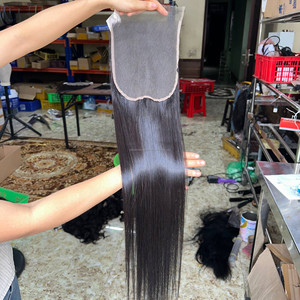 Produits capillaires en cheveux naturels bruts vietnamiens : Closure en dentelle HD économique 2x6 4x4 5x5 6x6, Frontal en dentelle HD 13x4 13x6 pour perruques Lace Front - Product Image 4