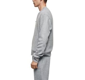 Chaqueta Bomber de lana para hombre de alta calidad de fabricante personalizado OEM, ropa de abrigo de invierno de talla grande transpirable con estilo, procesamiento de punto - Product Image 4