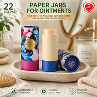 Tube de déodorant en carton imprimé sur mesure de 15 ml avec bouchon ajusté et finition dorée pour stick déodorant naturel