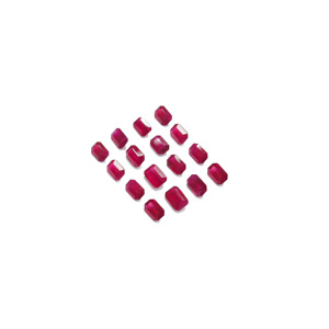 Rubis naturels non traités du Mozambique, octogones calibrés 4x6mm, pierres précieuses de rubis naturelles facettées pour la fabrication de bijoux, prêtes à l'emploi - Product Image 2