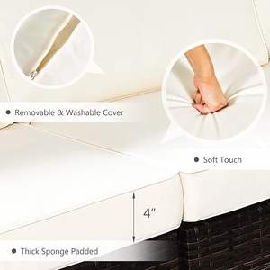 Conjunto de sofás de mimbre de ratán al por mayor, ideal para espacios de jardín, salas de estar, patios y esquinas interiores - Product Image 3