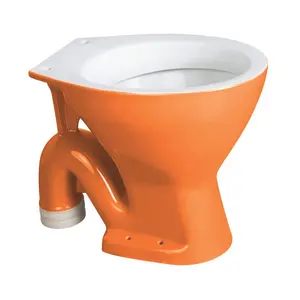 Bathroom E.W.C. Orange Rustic Color Vitrosa Double Color S/P Trap Toilet Commode Seat European Water Closet EWC Pan Set