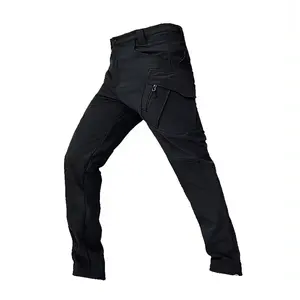 Calça de trabalho cáqui preto cinza para homens, calças de trabalho com 6 bolsos, plus size baratas