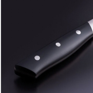 Couteaux à manche noir en acier inoxydable avec lame à motifs, couteaux de cuisine professionnels pour hacher la viande, les légumes et les aliments - Product Image 4