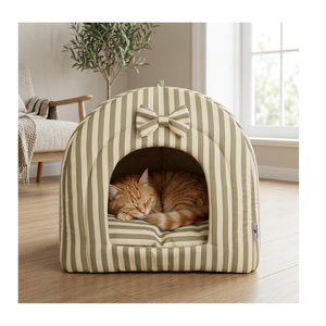 Cama para Perro Plegable, Antideslizante, Ultrasuave, de Tela a Rayas, con Espuma Viscoelástica, Desmontable y Lavable para Uso en Interiores, Venta al Por Mayor - Product Image 4