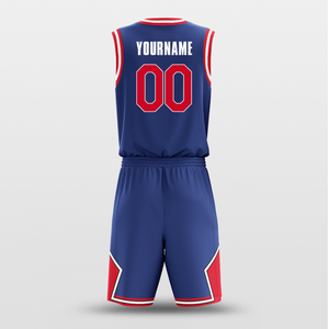 Tenue de basketball personnalisée, ensemble maillot et short d'équipe sur mesure, tissu à séchage rapide 100% polyester, production rapide - Product Image 3