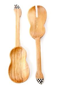 Juego de 2 utensilios de madera de acacia para servir ensaladas, diseño superventas, a un precio asequible. - Product Image 4