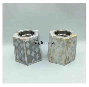 Decorative Mother Pearl Handmade Premium Quality <b>Tealight</b> <b>Holder</b> Elegant Accent Candlestick <b>Holder</b> for Home Decoration Tradebyd - Product Image 5