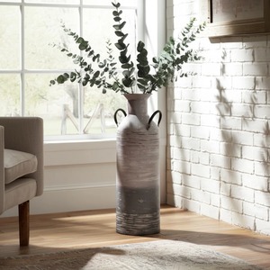 Vase en bois moderne torsadé avec des fleurs blanches et des feuilles vertes pour la décoration de table de mariage - Product Image 2