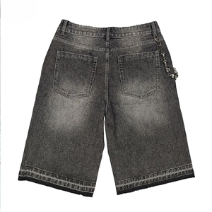 New Style <b>Jeans</b> Short Heavyweight Custom Working Sun Faded Rhinestone Plus Size Casual Blank Top Premium Denim Short for <b>Men</b> - Product Image 4