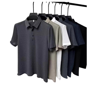 Polo Homme en Soie Glacée à Manches Courtes, Couleur Unie, Tissu Respirant Léger et Doux, Confortable – Vente en Gros - Product Image 6